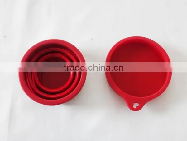 Food grade silicone cup with measurements water cup coffer cup camping cup