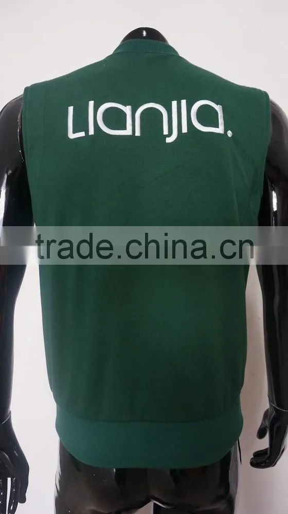 New design slim fit vest with collar YKK zipper