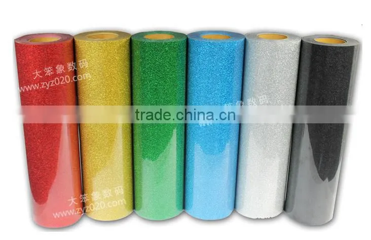 24 colors Glitter heat transfer vinyl sheets for clothing