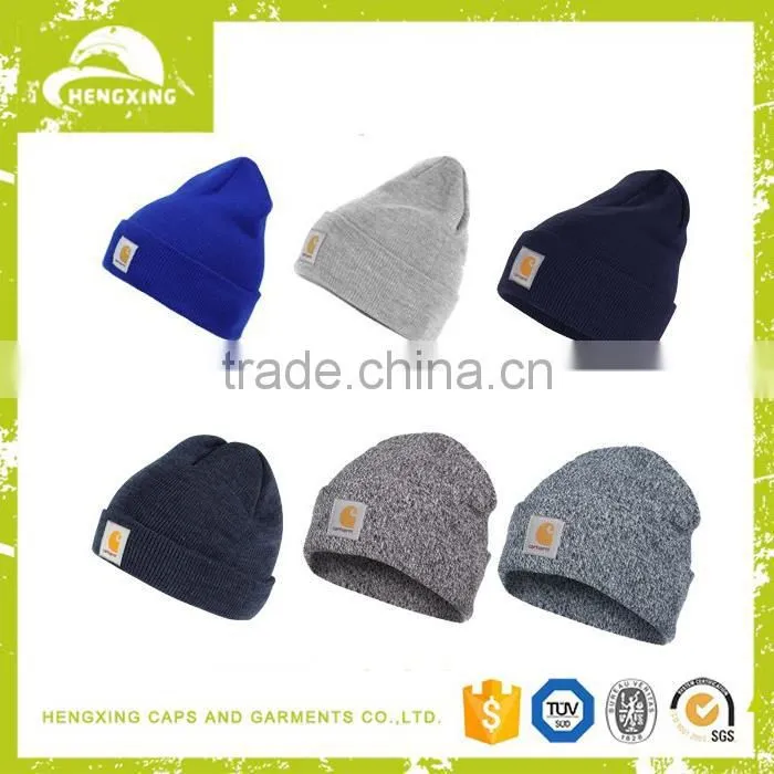 Factory price bobble beanie in navy