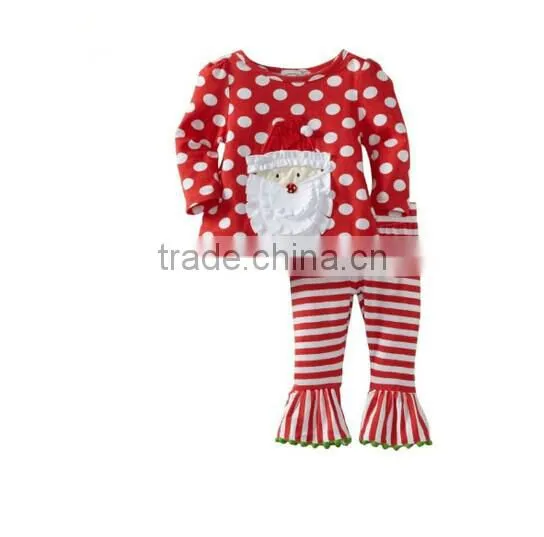 Wholesale Reindeer Cotton Toddler Baby Girls Christmas Outfit