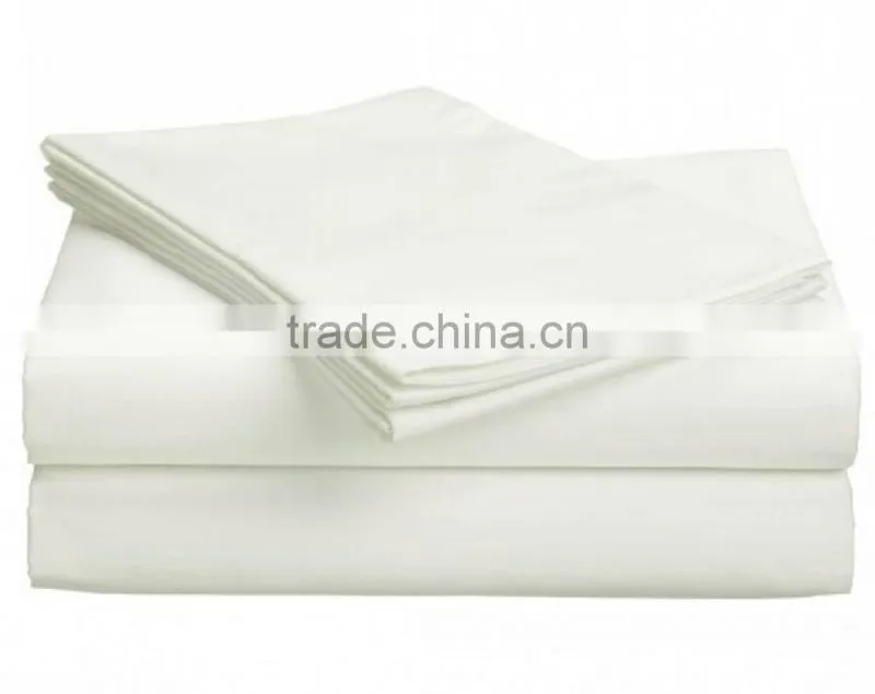 Luxury Bulk White 100% Cotton Hotel Bed Sheets