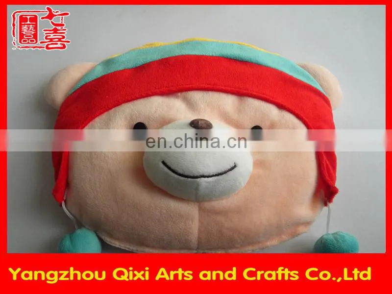 New design plush animal shape hot water bag rechargeable winter hand warmer cute teddy bear head electric hot water bag