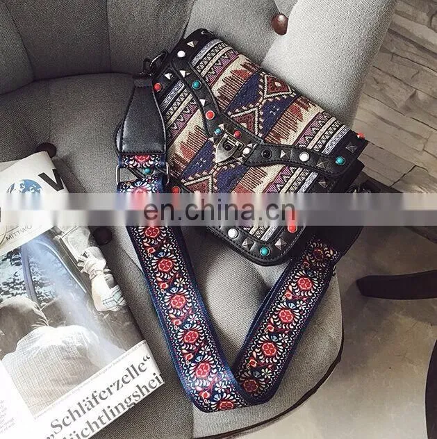 Buttferly printing Extra long bag strap bag belt
