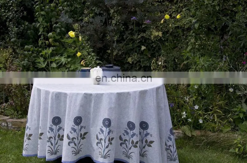 Block Printed Table Cloth Round Table Cover