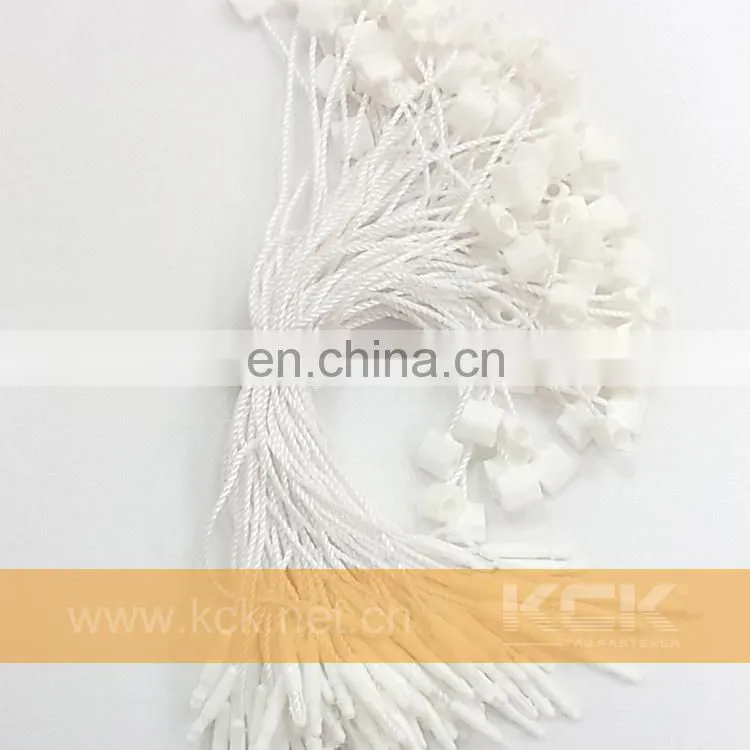hang tag plastic loop/string hang tag polyester rope
