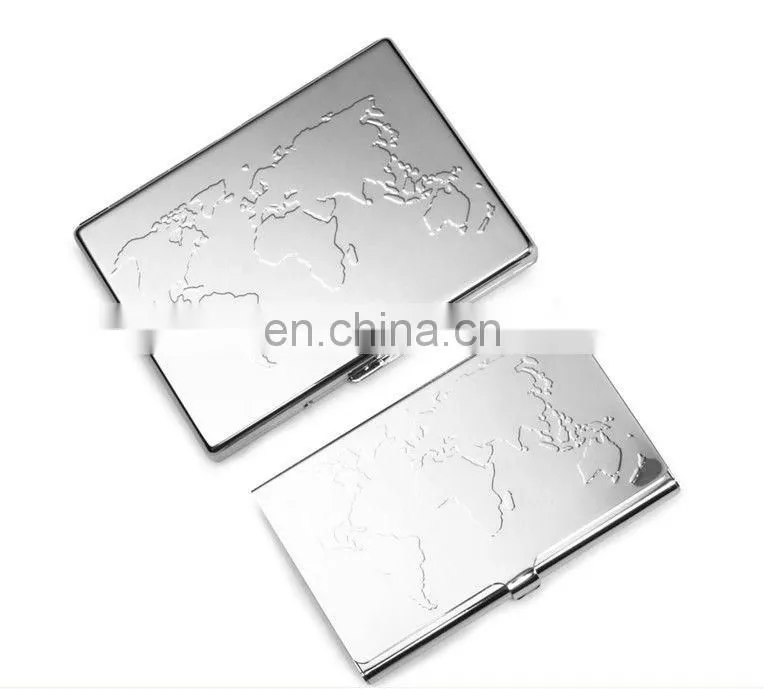 Aluminium name card holder/Embossed name case/engraved metal name card holders