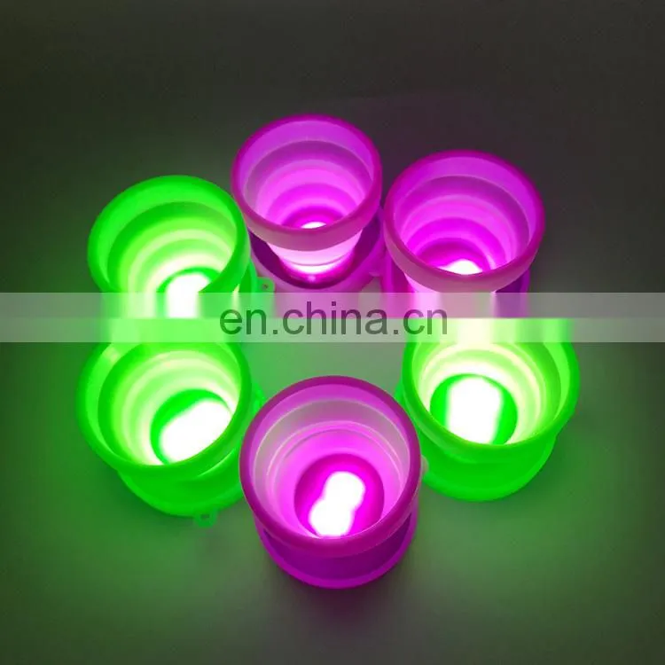 2018 Hot sales camping cup & home glass led flashing cup
