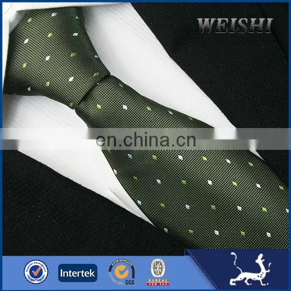 Fashion red dot cheap woven slim ties for men design