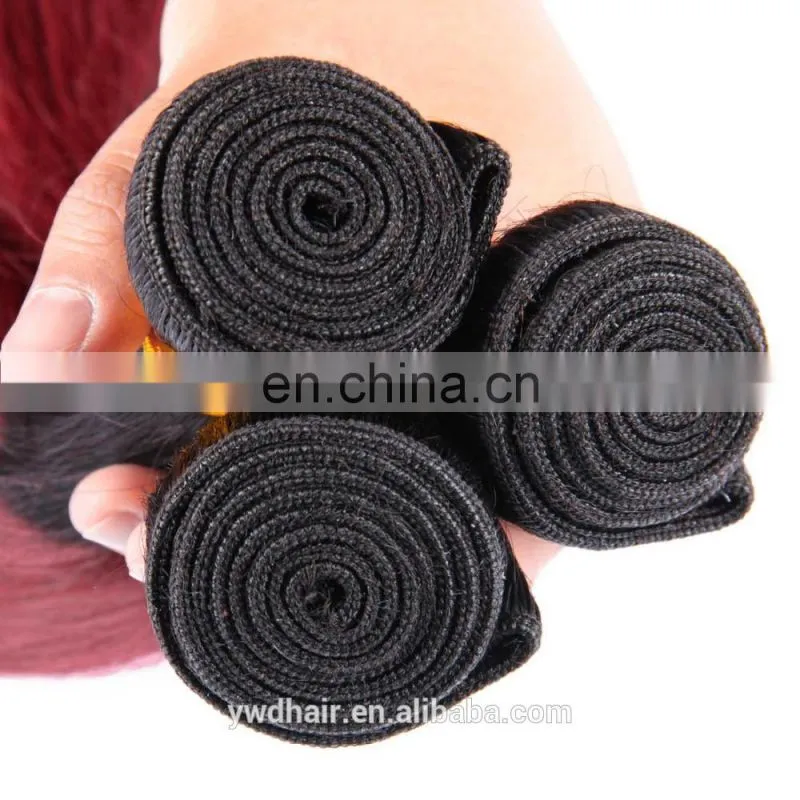 ombre brazilian virgin hair straight burgundy brazilian hair weave bundles