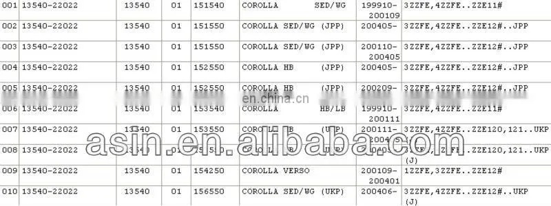 timing Chain,tensioner-assy 13540-22022 for ZZE12