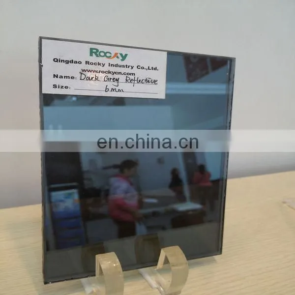 6mm 5mm 4mm Dark Grey Reflective Glass with ISO9001, CCC and CE certificate