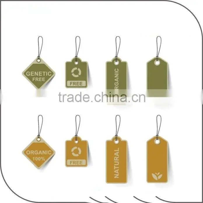 custom clothing & jeans paper hang tag string for gament