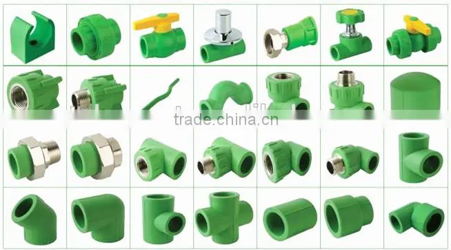 ppr pipe fitting ppr clamp CE approved gold manufacturer PPR plastic pipe