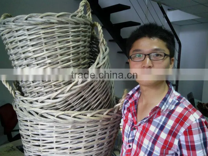 wholesale cheap classic willow firewood basket