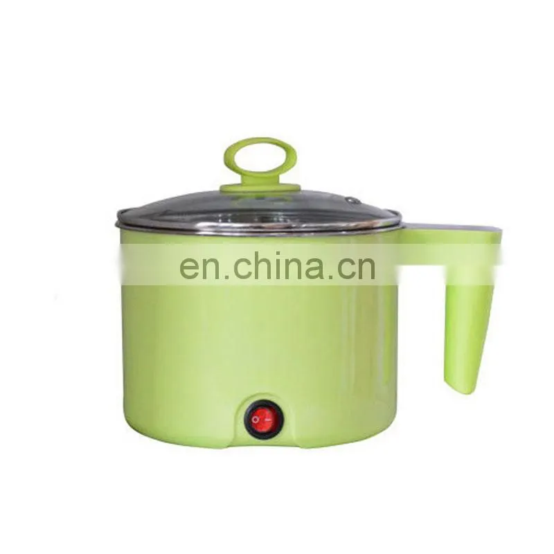Portable Stainless Steel 220v 400w 1.5L Mini Electric Noodle Cooker Cooking Pot With Glass Lid