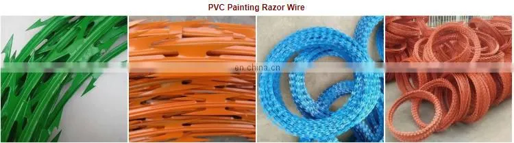 Barbed razor wire for security BTO-22 Galvanized Razor Barbed Wire Concertina Wire Coil for military