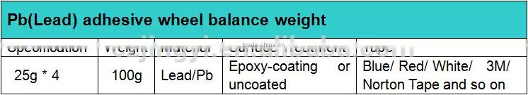 High Quality Lead Adhesive Wheel Weights For Tire Balancing
