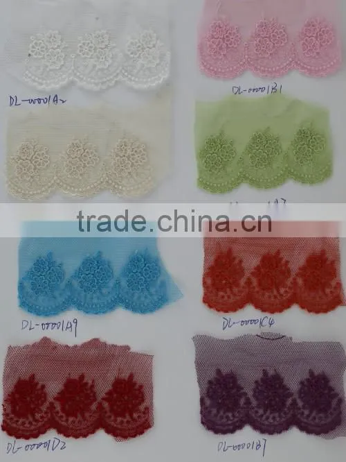 the beautiful design Classical black flower embroidery lace