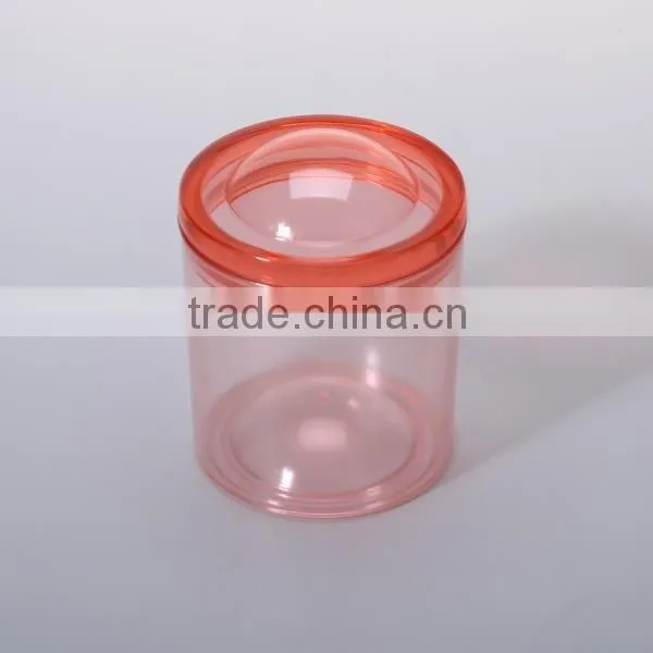 500ml cylindrical shaped plastic seal canister with lids
