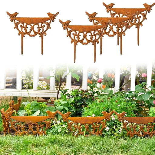 low wrought iron garden fence (4)