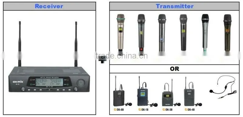 Professional wireless handheld microphone OK-92+OK-2H