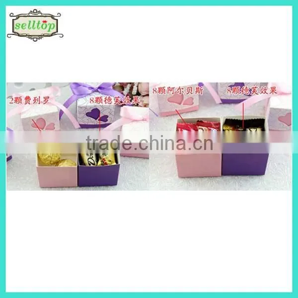 Cute 230g paper wholesale wedding favor boxes