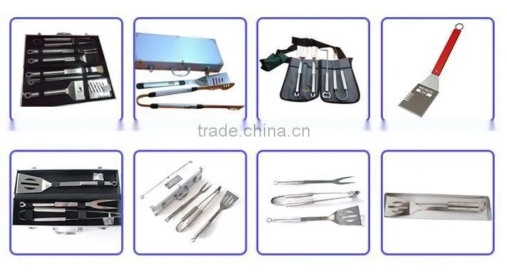 wood handle bbq fork/bbq tool/bbq set