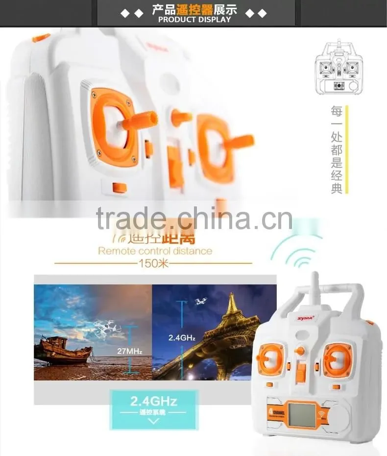 2.4GHz 4ch drone syma x8c rc quadcopter with camera 2015 new product