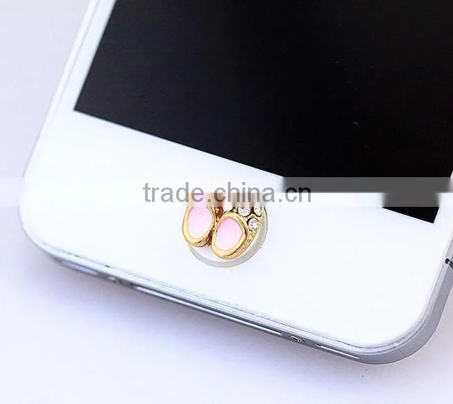 crystal cat home button sticker for iphone/ipad/ipod
