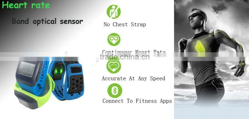 Optical heart rate wirstband heart rate monitor watch