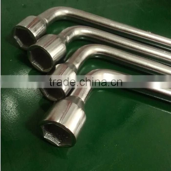 350mm Fully polished L shape hand socket spanner/wrench