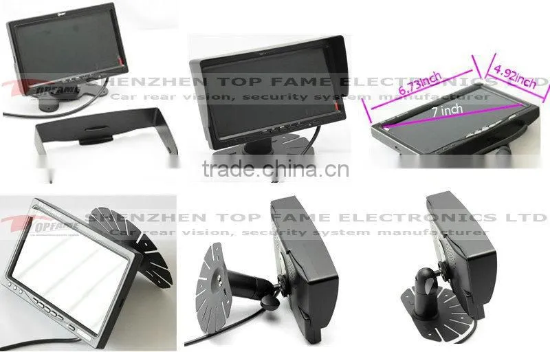 2014 Brand-new 7 inch LCD car monitor with OSD menu
