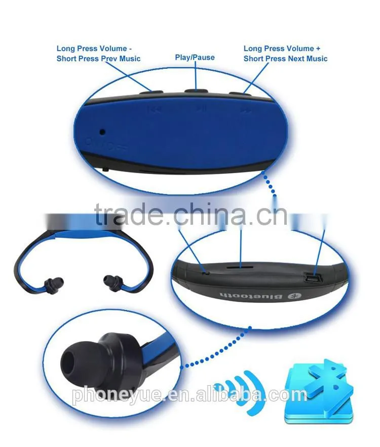 free sample neckband S9 sport wireless bluetooth 4.0 headphone earphone