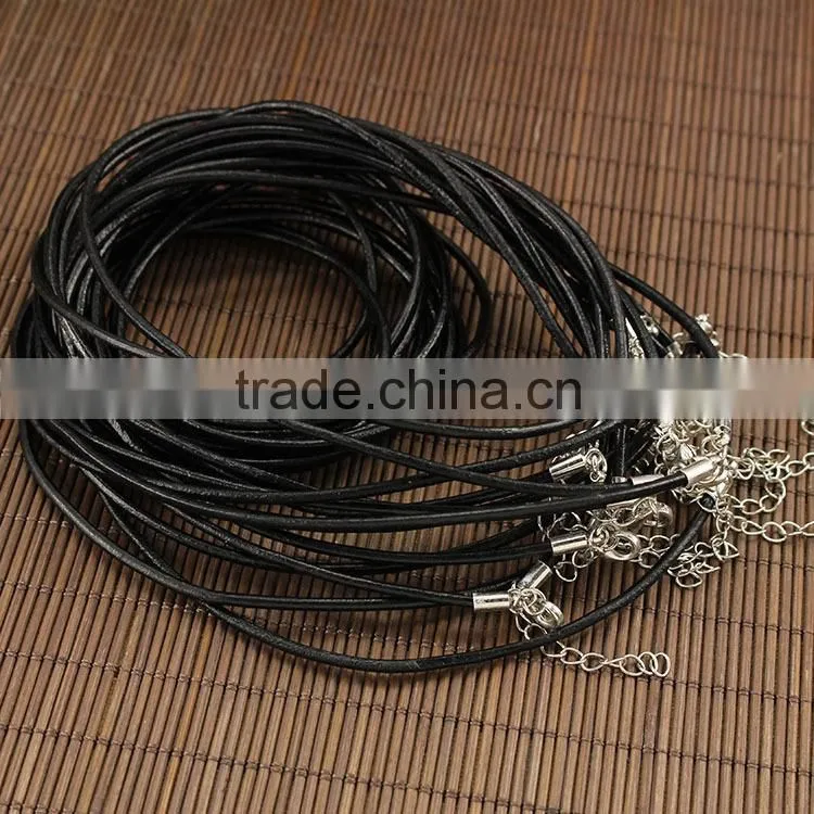 BC1130 Wholesale fashion DIY black leather necklace chains