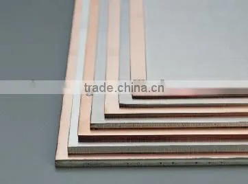 High temperature aluminum base copper coated sheet