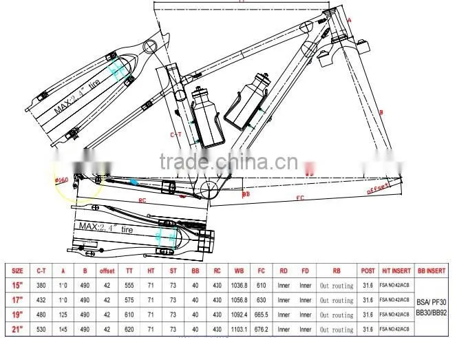 ICAN BIKES 27.5er mtb carbon frame 650b ,MTB carbon frame 27.5 xt275
