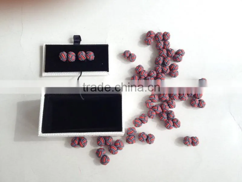 hand made cufflinks, double ball silk knot cufflink
