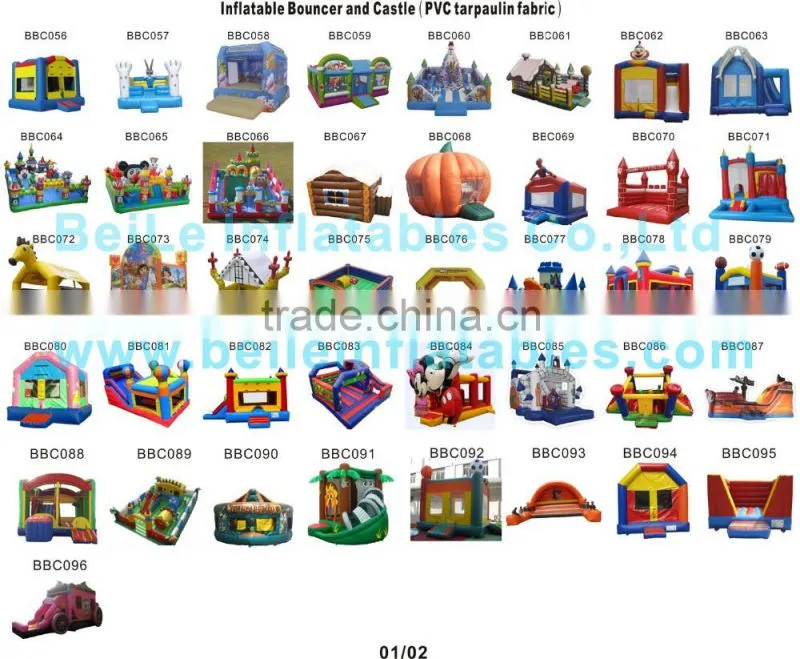 2016 new design outdoor PVC inflatable bouncer castle for sale