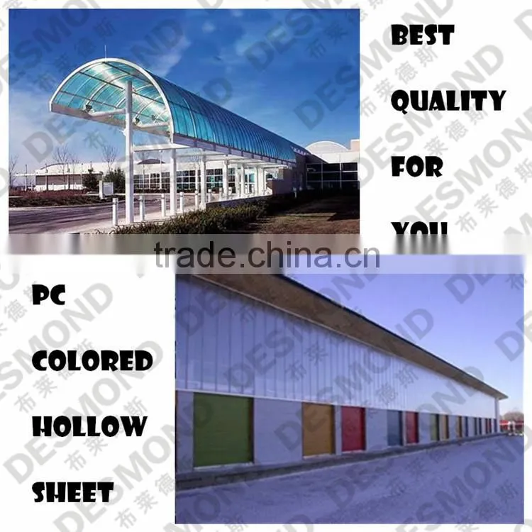 1mm Building material double UV Coating solid Polycarbonate Sheet