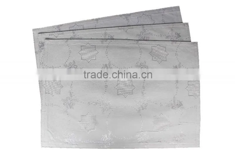 Polyester Elegant Colourful Dinning Design Jacquard Christmas Placemat