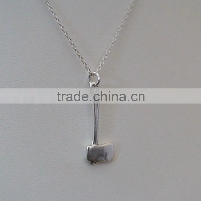 Silver Axe Charm Hunter Jewelry Battle Chopper Axe Necklace 2015