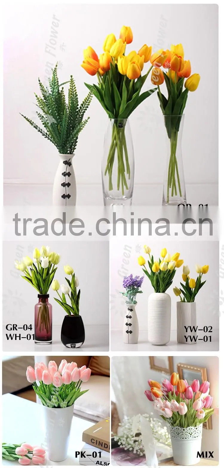 Home Decoration Occasion and Decorative Flowers & Wreaths Type 35CM mini tulip Real Touch for Home Weddings decorations