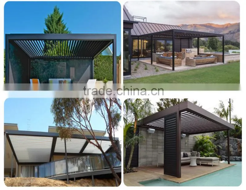 aluminum pergola with louvered roof