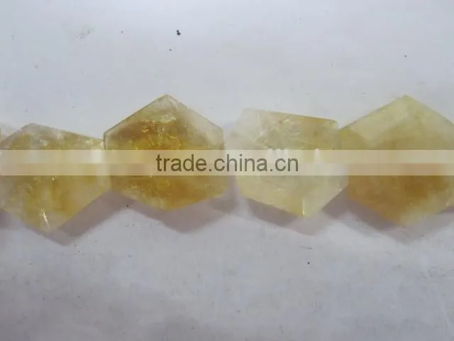 Wholesale citrine Tumbled flat loosen faceted gemstone design