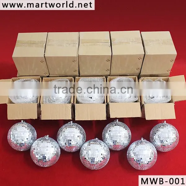 Fashion hanging disco balls with mirror surface for wedding events&party;silver hanging disco ball wedding decoration(MWB-001)