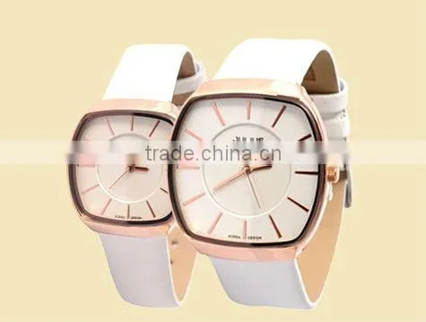 Business pu leather couple watches alloy quartze couple watches