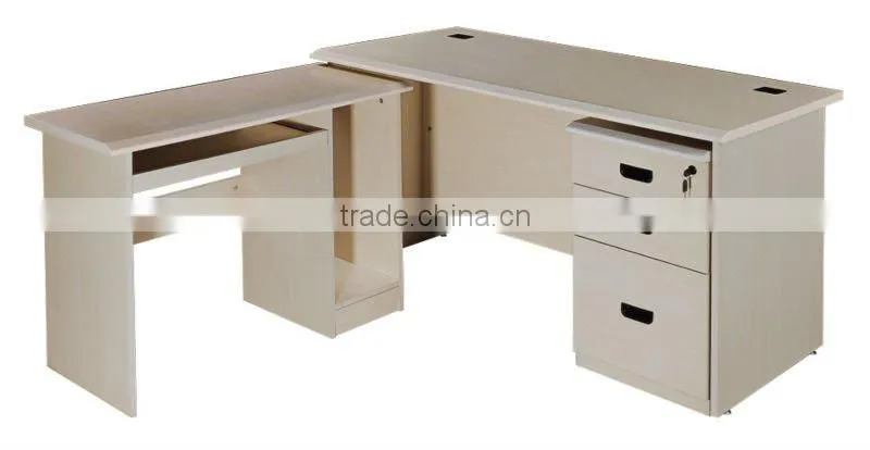 high quality fireproof board with aluminum feet with moveable cabinet office writing desk study table computer desk