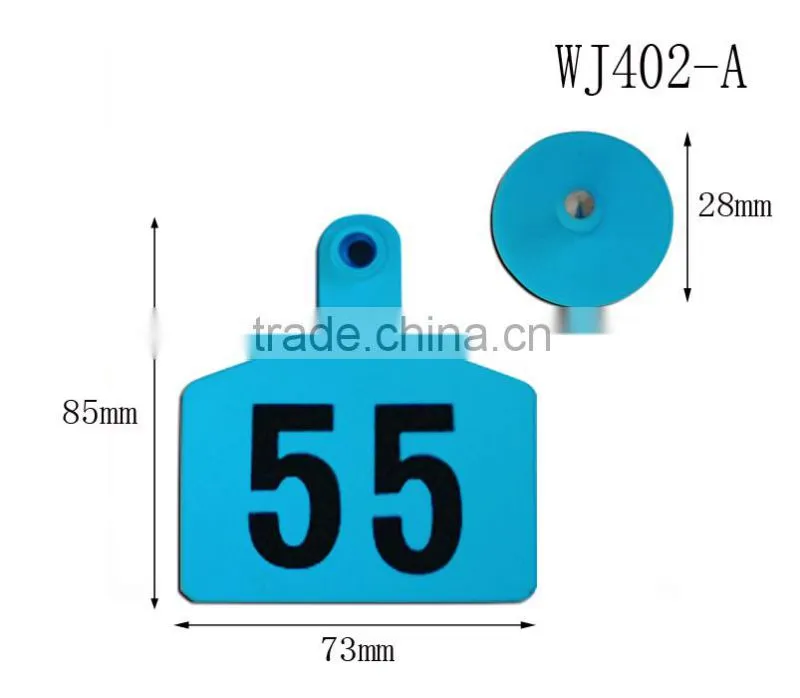 WJ402-A Laser Printing Blue Cow Ear Mark