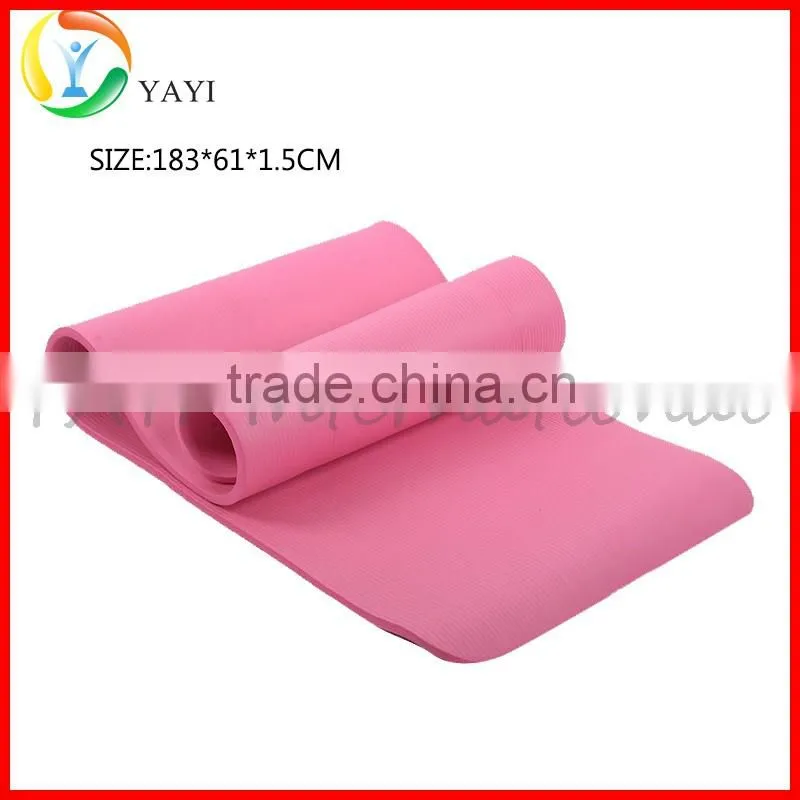 Cheap High Density NBR Exercise Yoga Mat with Carry Strap